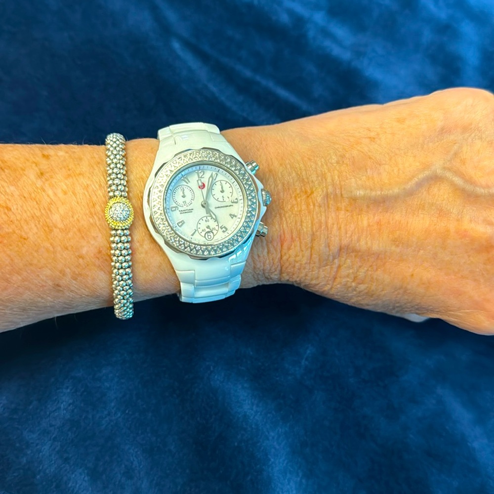 Michele Tahitian Ceramic and Steel Watch